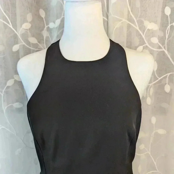PS The Label Black Sleeveless Midi Dress with crochet detail, Size M - Picture 3 of 8